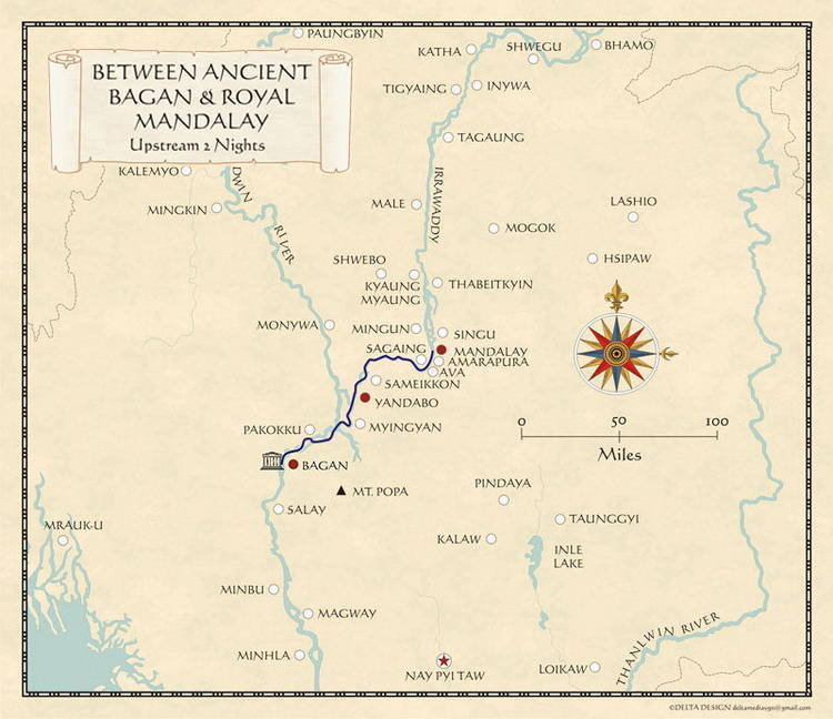 Myanmar-Paukan-Princess- 1map-ANMA-2nights Paukan Princess Cruise