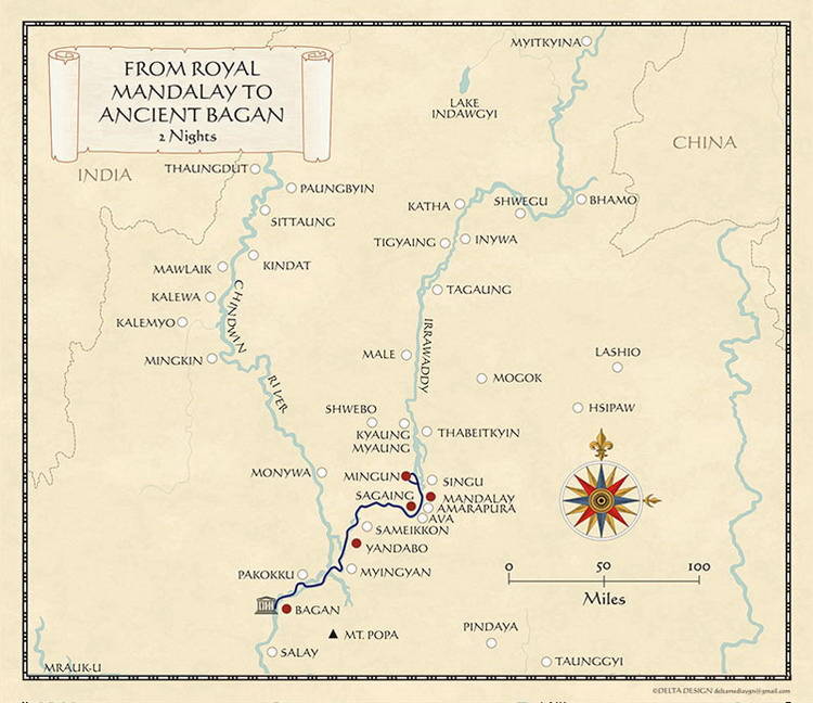 Myanmar-Paukan-Princess- 1map-ROBA-2nights Paukan Princess Cruise