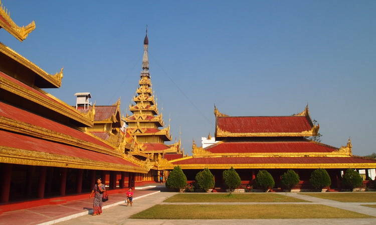 The Royal Palace in Mandalay, Myanmar