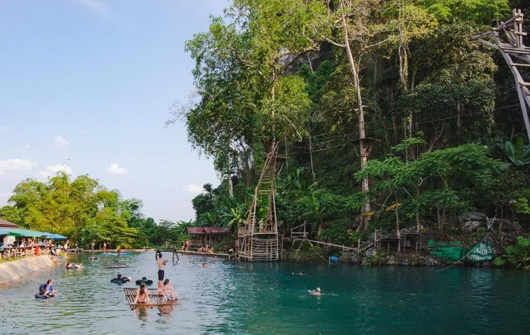 Blue Lagoons in Vang Vieng