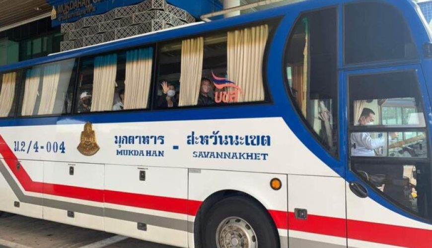 Cross border bus trips restart today between Mukdahan and Savannakhet.