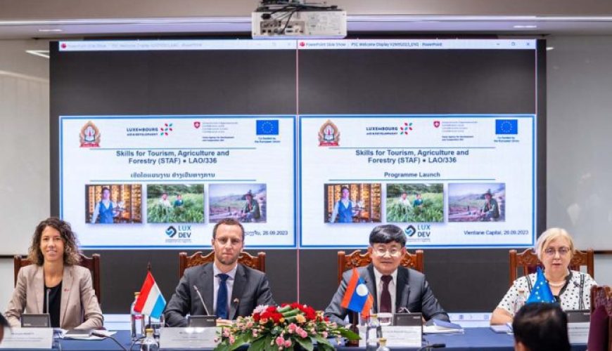 Lao Government and Team Europe Partners, Luxembourg, Switzerland and the European Union Launch New Programme to Boost Skills in Tourism, Agriculture and Forestry.